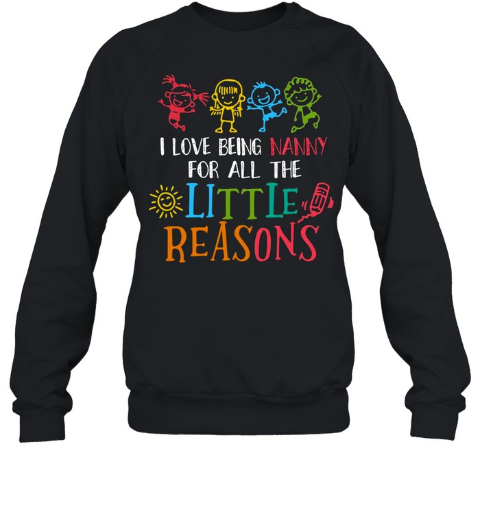 I Love Being Nanny For All The Little Reasons shirt Unisex Sweatshirt