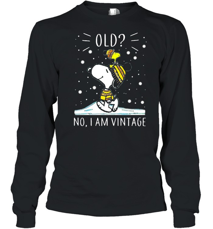 Old No I Am Vintage Snoopy And Woodstock shirt Long Sleeved T-shirt