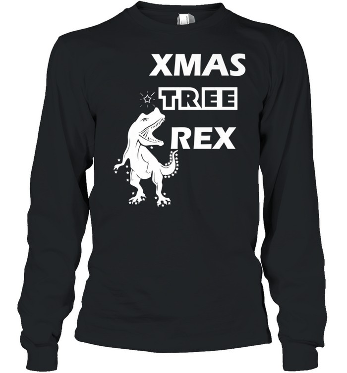Xmas Tree Rex Dinosaur Christmass shirt Long Sleeved T-shirt