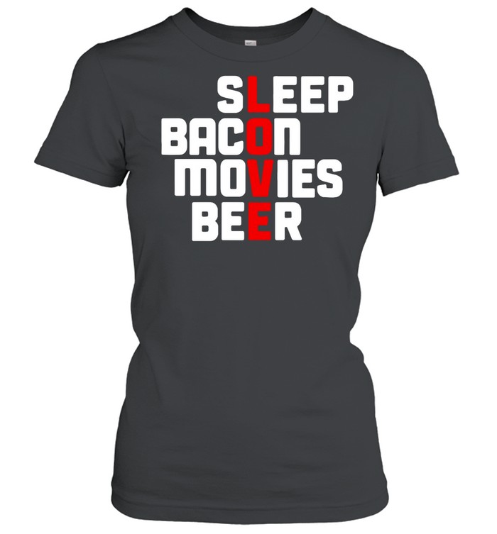 Sleep Bacon Movies Beer shirt Classic Women's T-shirt