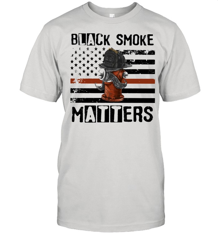 Black Smoke Matters Fireman American Flag shirt