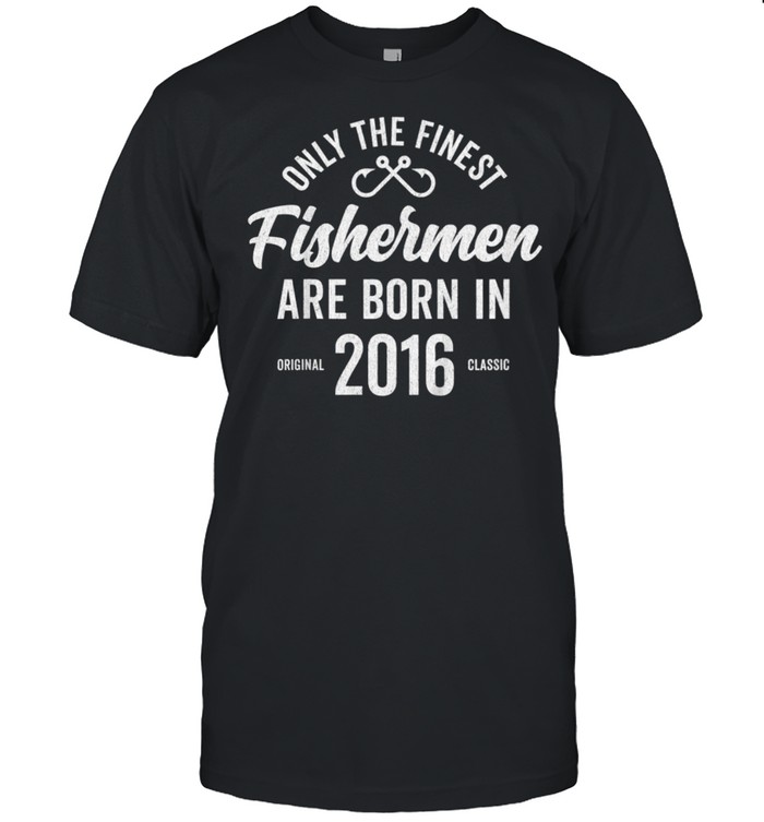 Fisherman Fishing 2016 5th Birthday shirt