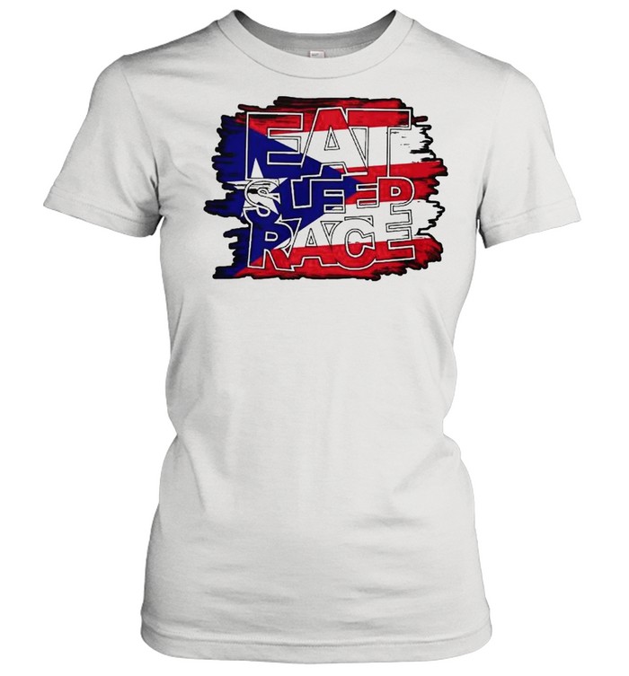 eat sleep race american shirt Classic Women's T-shirt