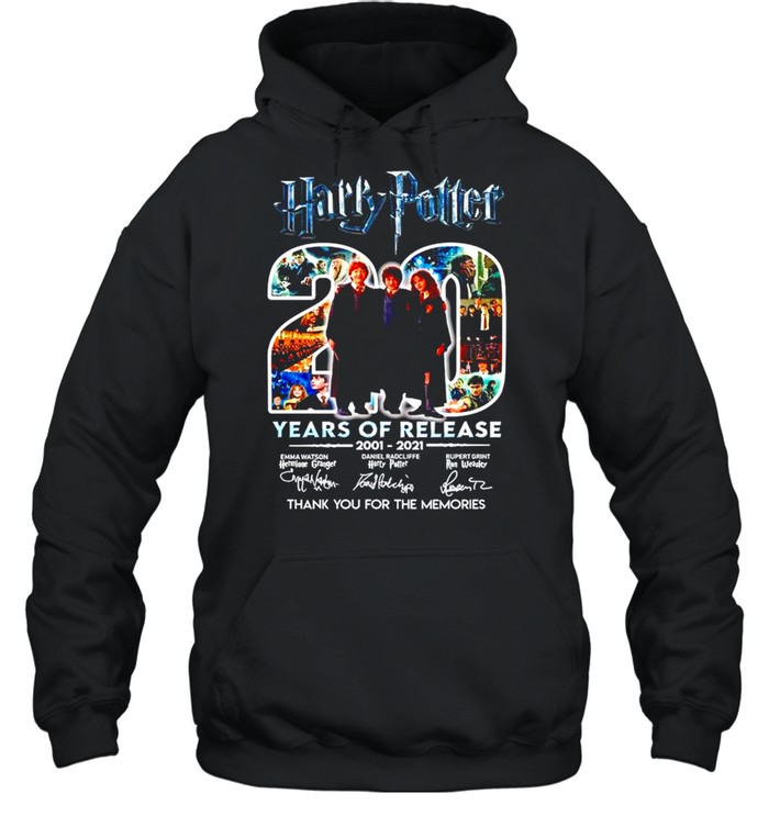 Harry Potter 20 years of release thank you for the memories shirt Unisex Hoodie