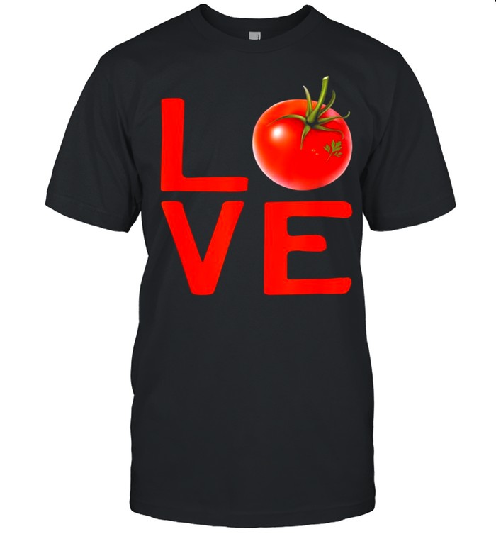 Red Tomato Gardener I Love Gardening Vegetables Vegan Food shirt