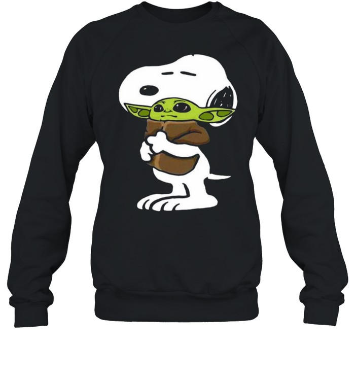 Snoopy Hug Star Wars Baby Yoda 2021 shirt Unisex Sweatshirt