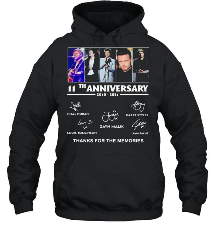 11th Anniversary One Direction Thank You For The Memories shirt Unisex Hoodie