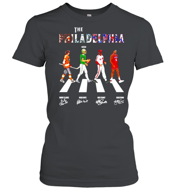 The philadelphia teams sport abbey road signatures shirt Classic Women's T-shirt