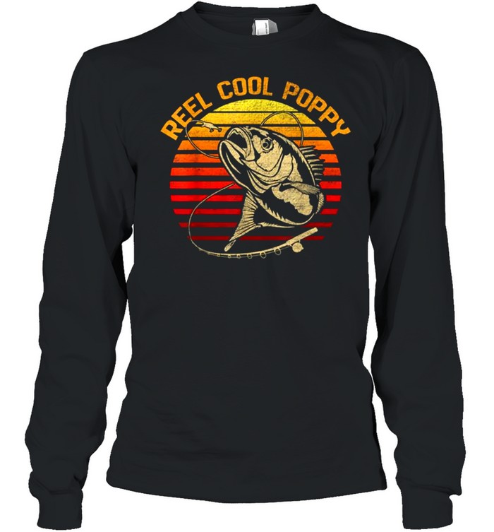 Fishing Reel Cool Poppy Vintage shirt Long Sleeved T-shirt