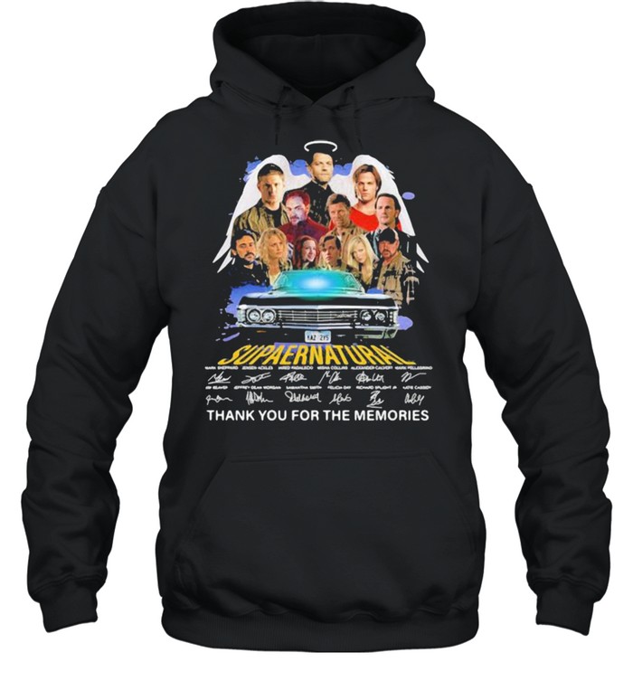 Supernatural Legends Thank You For The Memories Signature  Unisex Hoodie