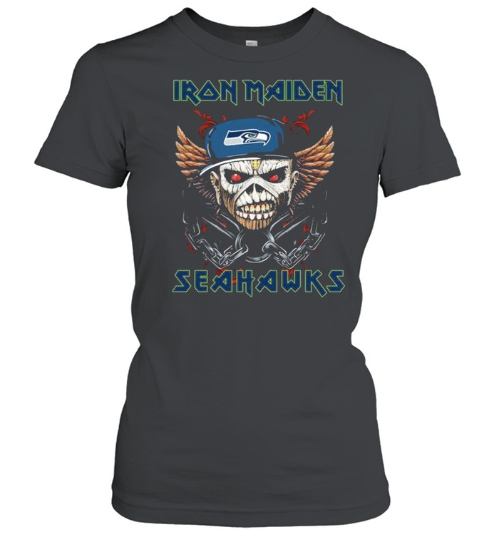 Iron Maiden Skull Seattle Seahawks shirt Classic Women's T-shirt