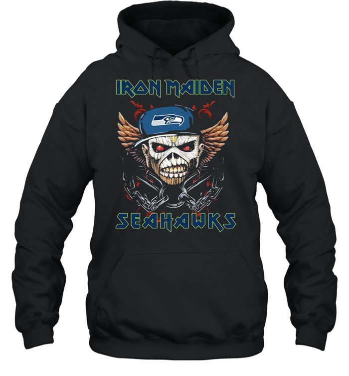 Iron Maiden Skull Seattle Seahawks shirt Unisex Hoodie