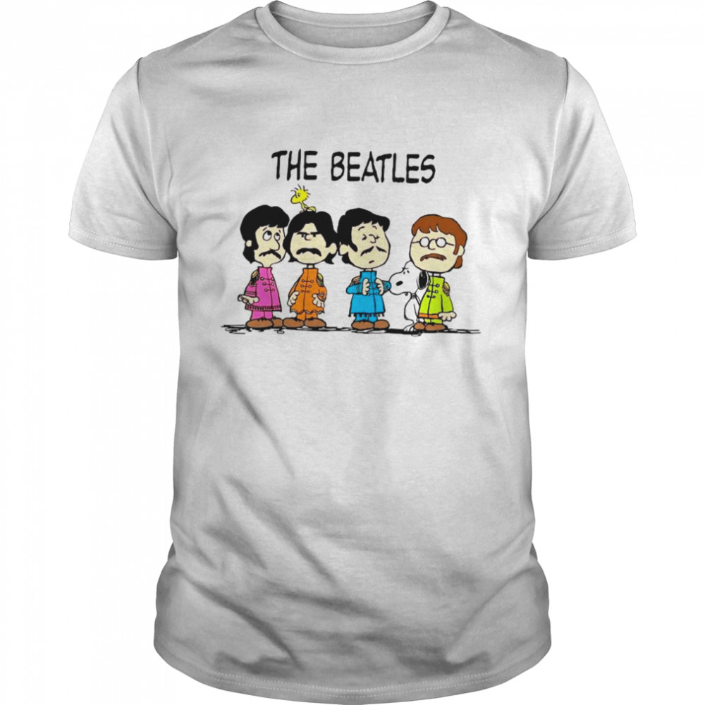 Snoopy Woodstock And The Beatles Chibi shirt