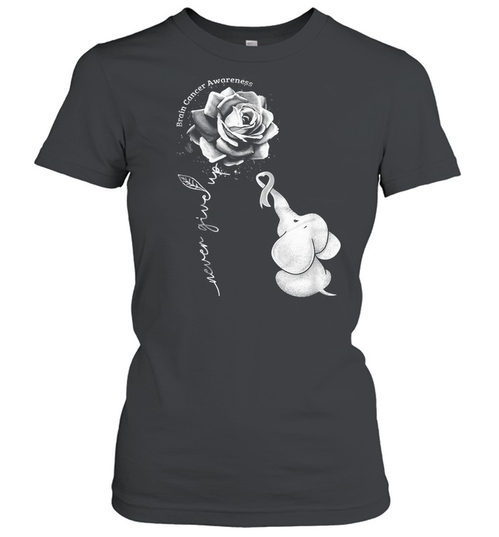 Never Give Up Brain Cancer Awareness shirt Classic Women's T-shirt
