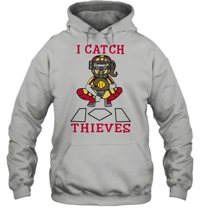 I Catch Thieves Softball  Unisex Hoodie