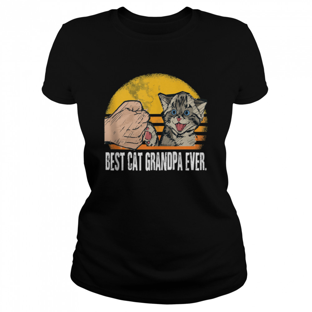 Cat Grandpa Vintage Eighties Cat Retro Distressed 2021 shirt Classic Women's T-shirt