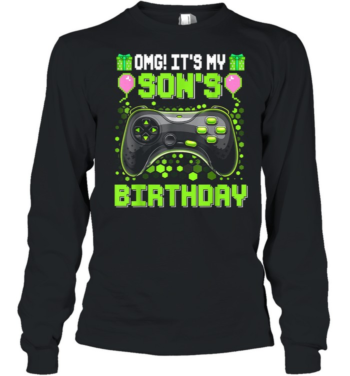 It’s My Son’s Birthday Gamer Family Matching shirt Long Sleeved T-shirt
