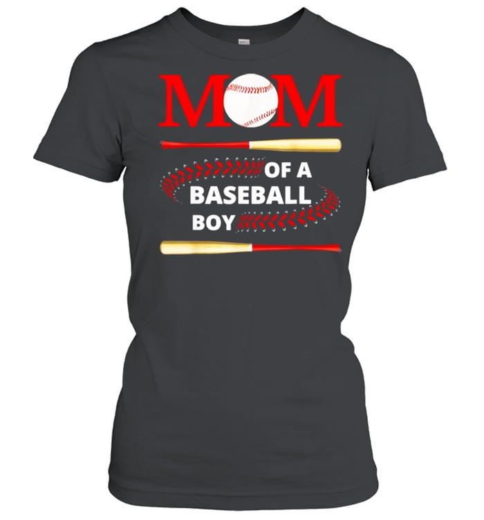 Mom Of A Baseball Boy Softball Player Mom Mothers Day  Classic Women's T-shirt
