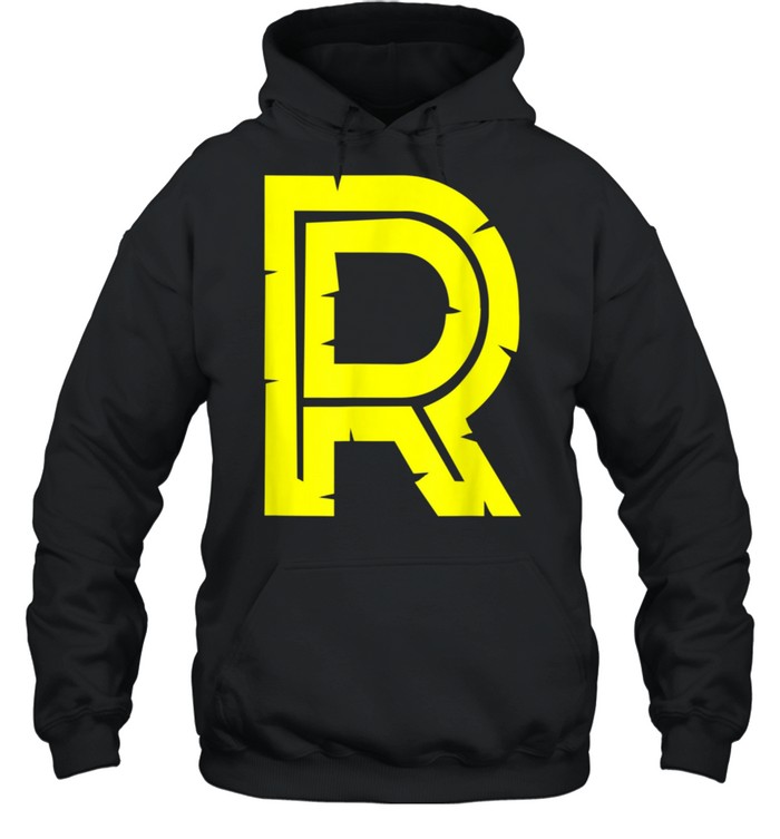 R Yellow Alphabet Monogram Initials shirt Unisex Hoodie