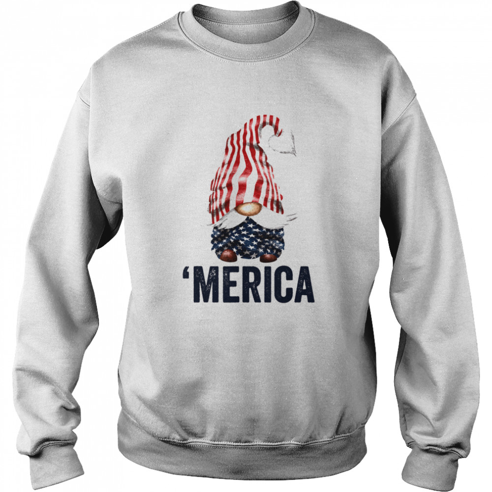 4Th Of July American Gnome merica  Unisex Sweatshirt