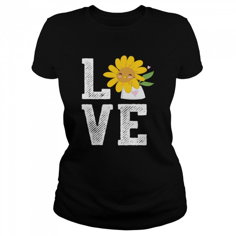 Sunflower Love Florist Flower Keeper Floral Designer  Classic Women's T-shirt