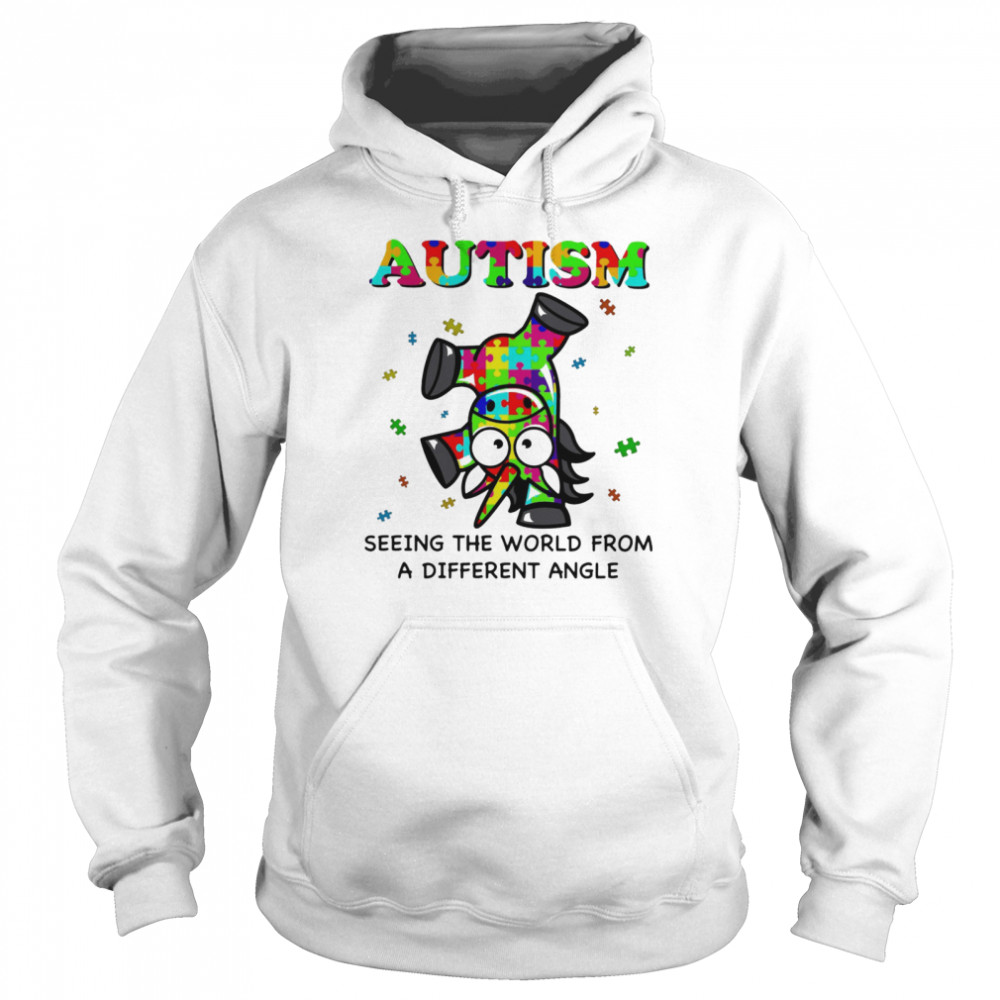 Autism Seeing The World From A Different Angle Unicorn  Unisex Hoodie