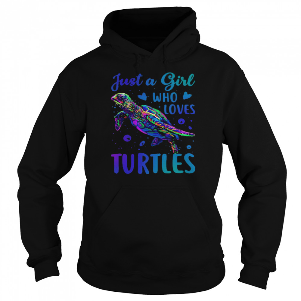 Just a girl who loves turtles shirt Unisex Hoodie
