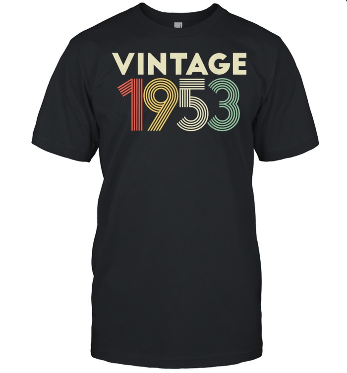 Vintage 1953 68th Birthday For 68 Year Old shirt