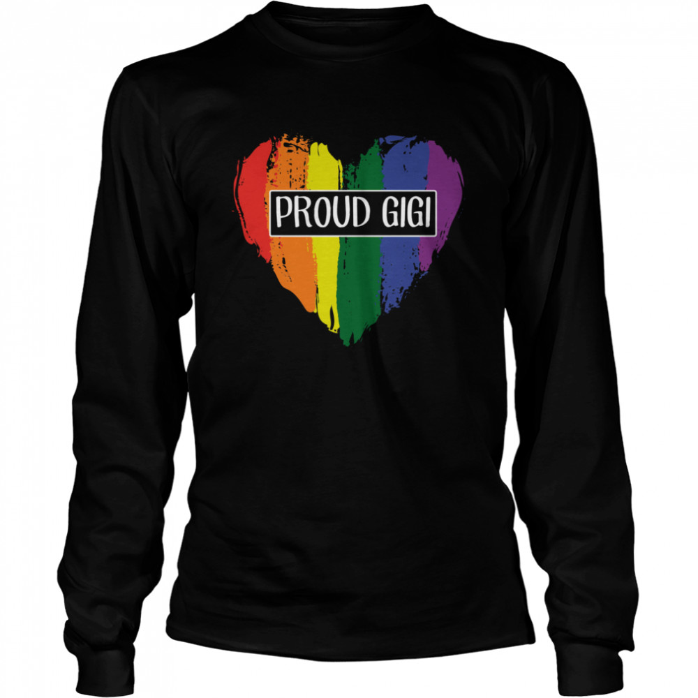 Proud GiGi Heart Grandma LGBT shirt Long Sleeved T-shirt