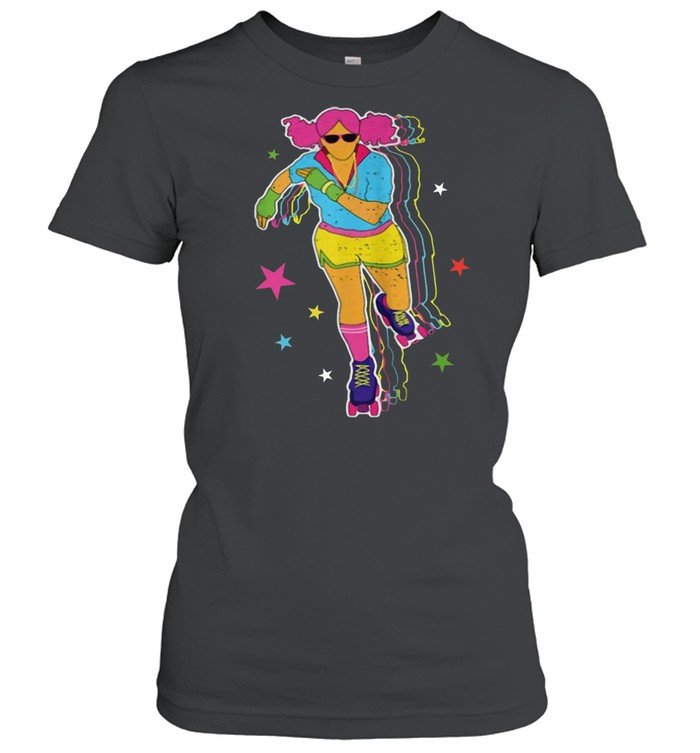 Roller Skating Derby 70’s 80’s Skater Afro Girl T-shirt Classic Women's T-shirt