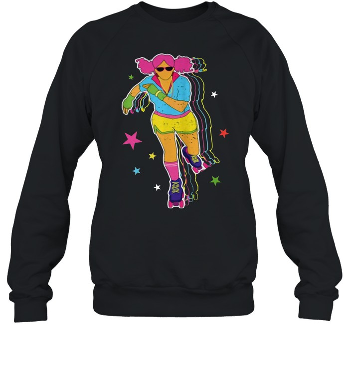 Roller Skating Derby 70’s 80’s Skater Afro Girl T-shirt Unisex Sweatshirt