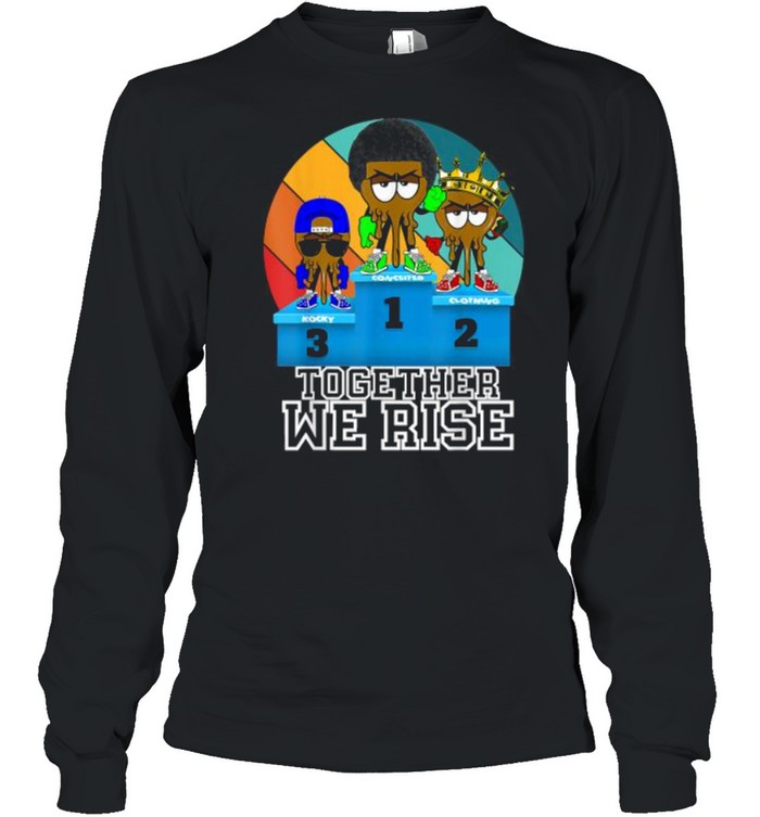 Together We Rise African American Urban Vintage  Long Sleeved T-shirt