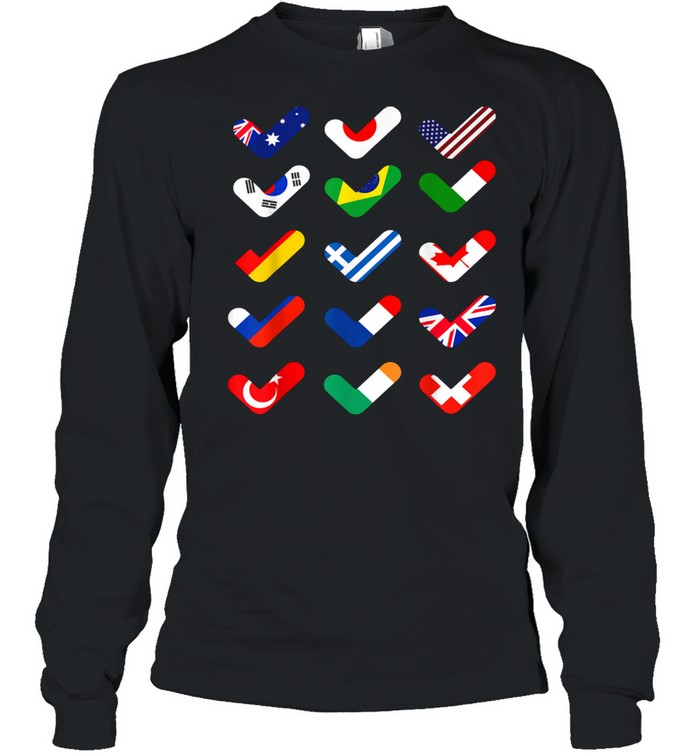 2021 World Sports Games Countries Flags Cool  Long Sleeved T-shirt