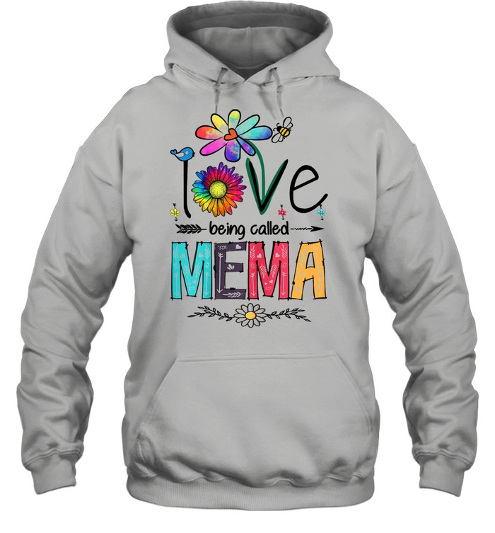 I Love Being Called Mema Daisy Flower Mother's Day  Unisex Hoodie
