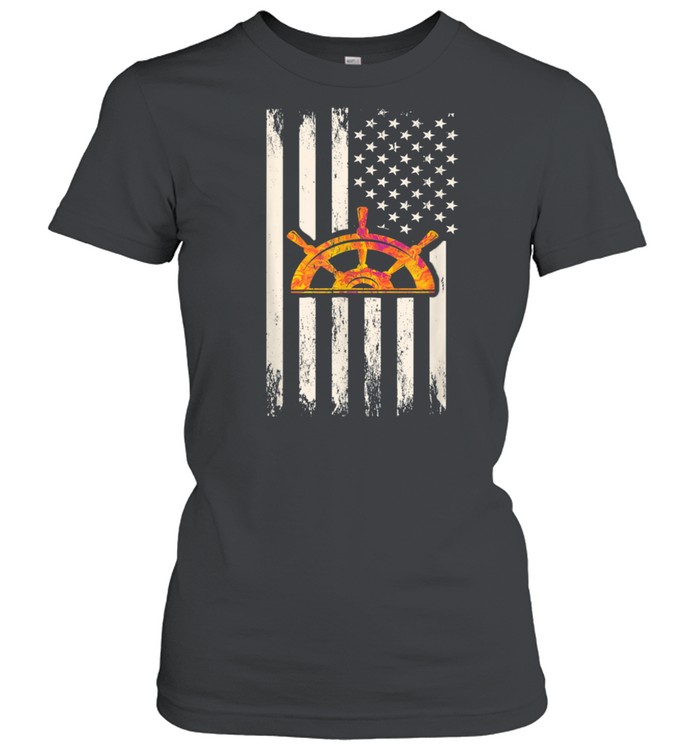 4th Of July American Flag Patriotic Boating For Boaters shirt Classic Women's T-shirt