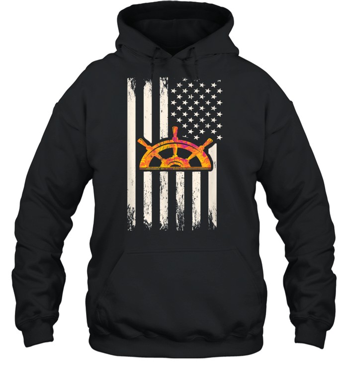 4th Of July American Flag Patriotic Boating For Boaters shirt Unisex Hoodie