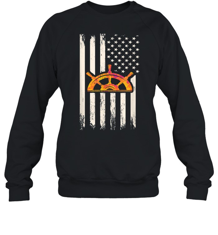 4th Of July American Flag Patriotic Boating For Boaters shirt Unisex Sweatshirt
