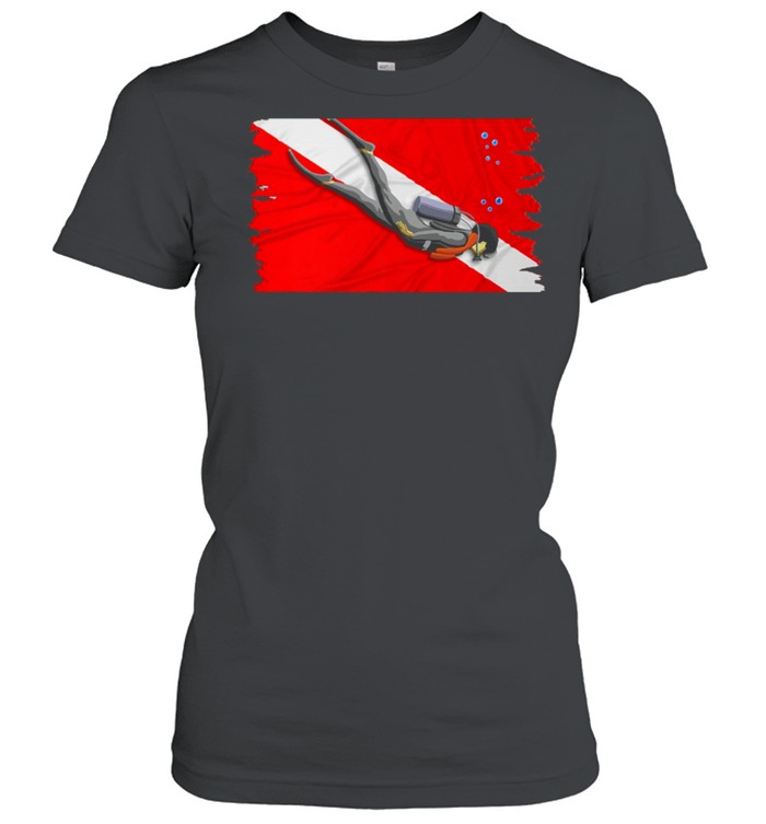 SCUBA Diver And Dive Flag shirt Classic Women's T-shirt