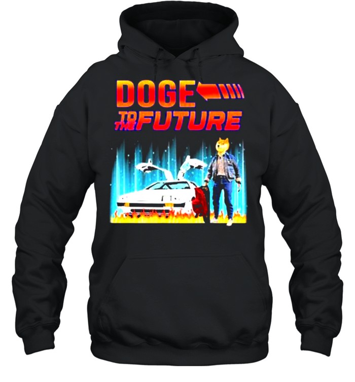 Dogecoin Elon Musk With Doge To The Future shirt Unisex Hoodie