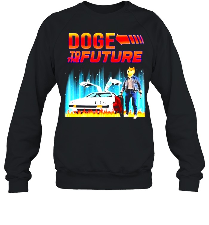 Dogecoin Elon Musk With Doge To The Future shirt Unisex Sweatshirt