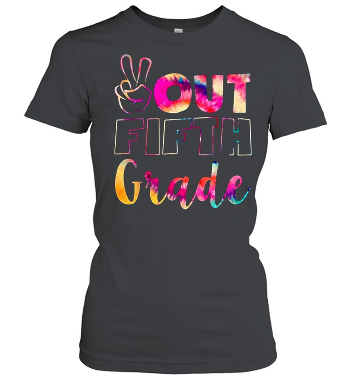 Out 5th Grade Tie Dye Graduation Class Of 2021 Virtual shirt Classic Women's T-shirt