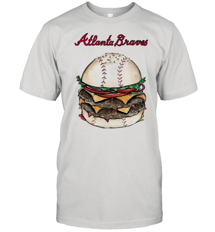 Atlanta Braves burger baseball shirt