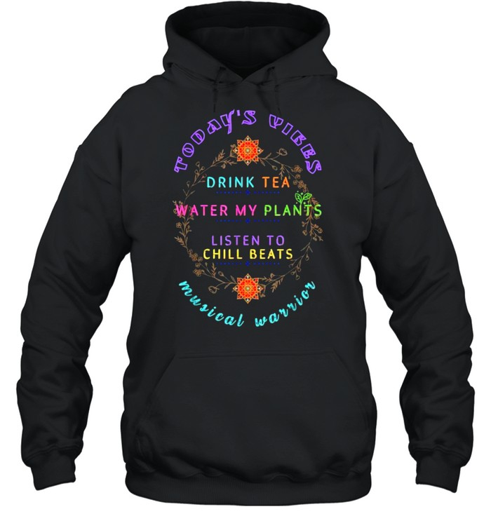 Todays Vibes Musical Warrior Off Grid Nature Graphic T- Unisex Hoodie