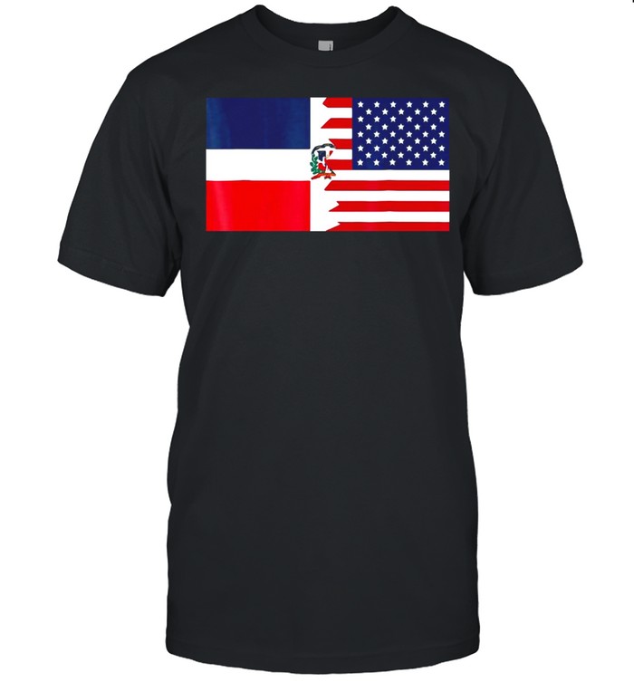 Dominican American Half Dominican Republic Flag T-shirt