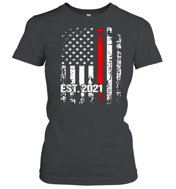 Firefighter Graduation Fire Academy 2021 American Flag T- Classic Women's T-shirt