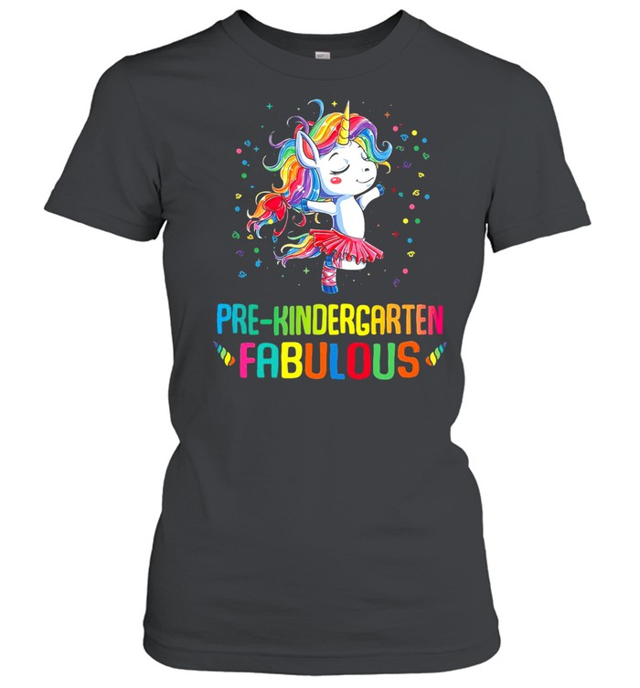 Unicorn Pre-Kindergarten Fabulous T-shirt Classic Women's T-shirt