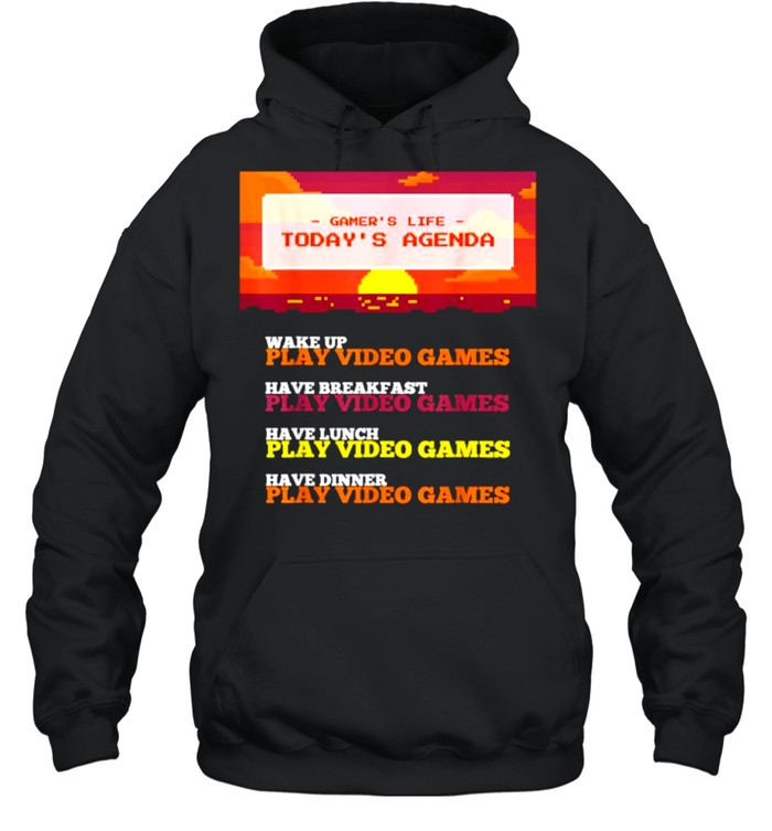 A Day In The Life of a Gamer Retro T- Unisex Hoodie