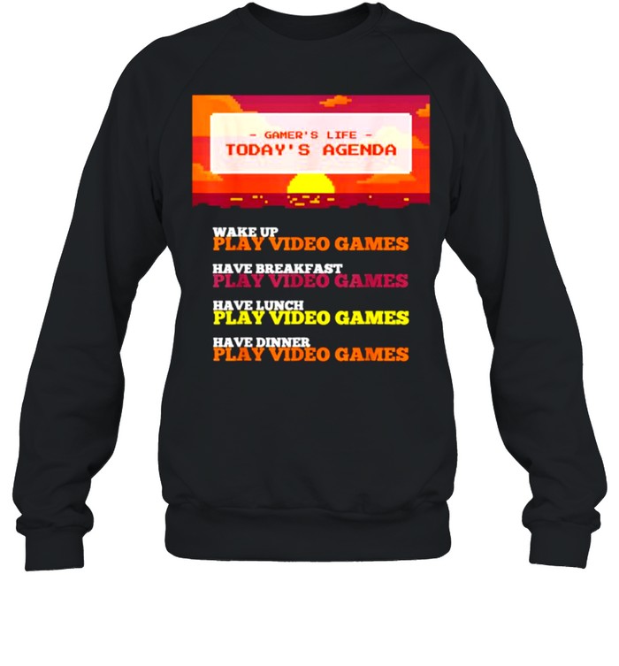 A Day In The Life of a Gamer Retro T- Unisex Sweatshirt