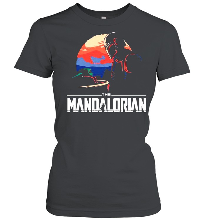 Boba Fett and Baby Yoda the mandalorian vintage shirt Classic Women's T-shirt