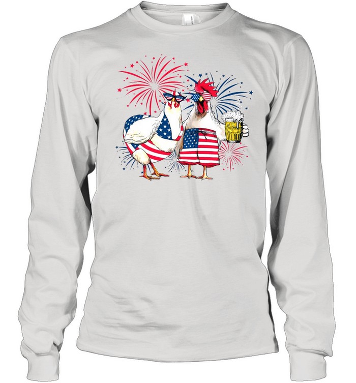 American Flag Turkey Independence Day 4th July T-shirt Long Sleeved T-shirt